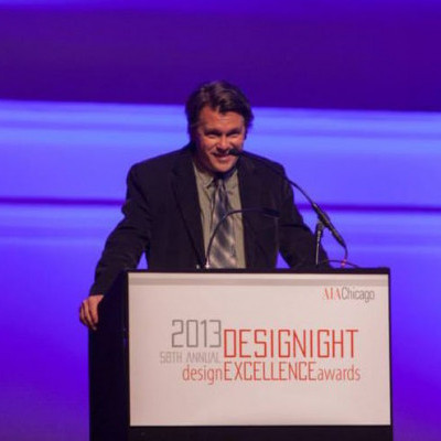 Michael Wilkinson Presents the Lifetime Achievement Award at AIA Chicago Design Night
